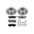 KOE2579 Front Brake Disc and Pad Kit, Natural Finish, Plain Surface, 5 Lugs, 280 mm, Ceramic, Z17 OE Replacement