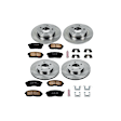 4-Wheel Set Power Stop&reg; KOE2703 Front and Rear OE Stock Replacement Low-Dust Ceramic Brake Pad and Rotor Kit