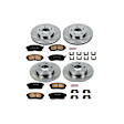 4-Wheel Set Power Stop&reg; KOE2705 Front and Rear OE Stock Replacement Low-Dust Ceramic Brake Pad and Rotor Kit