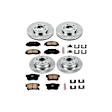4-Wheel Set Power Stop&reg; KOE2717 Front and Rear OE Stock Replacement Low-Dust Ceramic Brake Pad and Rotor Kit