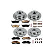 4-Wheel Set Power Stop&reg; KOE2722 Front and Rear OE Stock Replacement Low-Dust Ceramic Brake Pad and Rotor Kit
