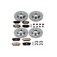 2005 Mazda RX-8 - Front and Rear Brake Disc and Pad Kit, Natural Finish, Plain Surface, 5 Lugs, 301 mm, Ceramic, With Sport Suspension, 1.3L 2Cyl, Z17 OE Replacement