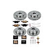 KOE2728 Front and Rear Brake Disc and Pad Kit, Plain Surface 5 Lugs 280 mm Ceramic Z17 OE Replacement