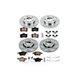 4-Wheel Set Power Stop&reg; KOE2741 Front and Rear OE Stock Replacement Low-Dust Ceramic Brake Pad and Rotor Kit