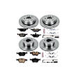 4-Wheel Set Power Stop&reg; KOE2746 Front and Rear OE Stock Replacement Low-Dust Ceramic Brake Pad and Rotor Kit