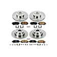 4-Wheel Set Power Stop&reg; KOE2750 Front and Rear OE Stock Replacement Low-Dust Ceramic Brake Pad and Rotor Kit