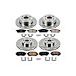 2003 Subaru Baja - Front and Rear Brake Disc and Pad Kit, Plain Surface, 5 Lugs, 290 mm, Ceramic, Z17 OE Replacement