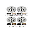 4-Wheel Set Power Stop&reg; KOE2752 Front and Rear OE Stock Replacement Low-Dust Ceramic Brake Pad and Rotor Kit