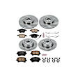 4-Wheel Set Power Stop&reg; KOE2757 Front and Rear OE Stock Replacement Low-Dust Ceramic Brake Pad and Rotor Kit