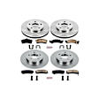 4-Wheel Set Power Stop&reg; KOE2760 Front and Rear OE Stock Replacement Low-Dust Ceramic Brake Pad and Rotor Kit