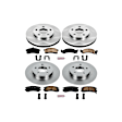 4-Wheel Set Power Stop&reg; KOE2762 Front and Rear OE Stock Replacement Low-Dust Ceramic Brake Pad and Rotor Kit