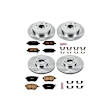 2010 Nissan Murano - Front and Rear Brake Disc and Pad Kit, Natural Finish, Plain Surface, 5 Lugs, 308 mm, Ceramic, 3.5L 6Cyl, OE Replacement