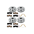 4-Wheel Set Power Stop&reg; KOE2769 Front and Rear OE Stock Replacement Low-Dust Ceramic Brake Pad and Rotor Kit