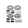 4-Wheel Set Power Stop&reg; KOE2773 Front and Rear OE Stock Replacement Low-Dust Ceramic Brake Pad and Rotor Kit