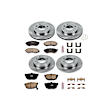 2006 Hyundai Elantra - Front and Rear Brake Disc and Pad Kit, Natural Finish, Plain Surface, 4 Lugs, Front-258 mm/Rear-256 mm, Ceramic, With Rear Disc, 2.0L 4Cyl, Z17 OE Replacement