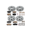4-Wheel Set Power Stop&reg; KOE2779 Front and Rear OE Stock Replacement Low-Dust Ceramic Brake Pad and Rotor Kit