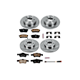 4-Wheel Set Power Stop&reg; KOE2780 Front and Rear OE Stock Replacement Low-Dust Ceramic Brake Pad and Rotor Kit