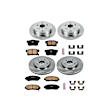 4-Wheel Set Power Stop&reg; KOE2781 Front and Rear OE Stock Replacement Low-Dust Ceramic Brake Pad and Rotor Kit