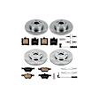 4-Wheel Set Power Stop&reg; KOE2790 Front and Rear OE Stock Replacement Low-Dust Ceramic Brake Pad and Rotor Kit