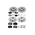 2004 Volkswagen Passat - Front and Rear Brake Disc and Pad Kit, Natural Finish, Plain Surface, 5 Lugs, 244 mm, Ceramic, 2.8L 6Cyl, Z17 OE Replacement