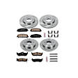 4-Wheel Set Power Stop&reg; KOE2805 Front and Rear OE Stock Replacement Low-Dust Ceramic Brake Pad and Rotor Kit