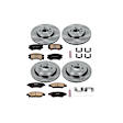 4-Wheel Set Power Stop&reg; KOE2816 Front and Rear OE Stock Replacement Low-Dust Ceramic Brake Pad and Rotor Kit