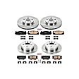 4-Wheel Set Power Stop&reg; KOE2822 Front and Rear OE Stock Replacement Low-Dust Ceramic Brake Pad and Rotor Kit