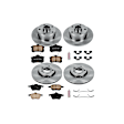 4-Wheel Set Power Stop&reg; KOE2824 Front and Rear OE Stock Replacement Low-Dust Ceramic Brake Pad and Rotor Kit