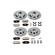 2010 Ford Edge - Front and Rear Brake Disc and Pad Kit, Natural Finish, Plain Surface, 5 Lugs, 302 mm, Ceramic, 3.5L 6Cyl, OE Replacement