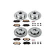 4-Wheel Set Power Stop&reg; KOE2832 Front and Rear OE Stock Replacement Low-Dust Ceramic Brake Pad and Rotor Kit
