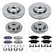 2008 Infiniti G37 - Front and Rear Brake Disc and Pad Kit, Natural Finish, Plain Surface, 5 Lugs, 330 mm, Ceramic, 3.7L 6Cyl, Z17 OE Replacement