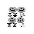 4-Wheel Set Power Stop&reg; KOE2877 Front and Rear OE Stock Replacement Low-Dust Ceramic Brake Pad and Rotor Kit