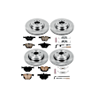 4-Wheel Set Power Stop&reg; KOE2883 Front and Rear OE Stock Replacement Low-Dust Ceramic Brake Pad and Rotor Kit
