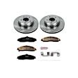 KOE2912 Front Brake Disc and Pad Kit, Natural Finish, Plain Surface, 5 Lugs, 320 mm, Ceramic, Z17 OE Replacement