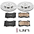 KOE2915 Front Brake Disc and Pad Kit, Natural Finish, Plain Surface, 5 Lugs, 355 mm, Ceramic, Z17 OE Replacement