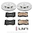 KOE2915 Front Brake Disc and Pad Kit, Natural Finish, Plain Surface, 5 Lugs, 355 mm, Ceramic, Z17 OE Replacement
