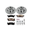 KOE2936 Front Brake Disc and Pad Kit, Natural Finish, Plain Surface, 5 Lugs, 301.2 mm, Ceramic, Z17 OE Replacement