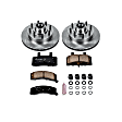 1994 Chevrolet C3500 - Front Brake Disc and Pad Kit, Plain Surface, 8 Lugs, 317 mm, Ceramic, SRW, Z17 OE Replacement