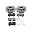 KOE2952 Front Brake Disc and Pad Kit, Natural Finish, Plain Surface, 5 Lugs, 354 mm, Ceramic, Z17 OE Replacement