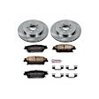 KOE2958 Rear Brake Disc and Pad Kit, Natural Finish, Plain Surface, 5 Lugs, 320 mm, Ceramic, Z17 OE Replacement