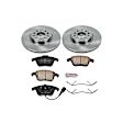 KOE2963 Front Brake Disc and Pad Kit, Natural Finish, Plain Surface, 5 Lugs, 312 mm, Ceramic, Z17 OE Replacement