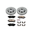 KOE2975 Front Brake Disc and Pad Kit, Natural Finish, Plain Surface, 5 Lugs, 303 mm, Ceramic, Z17 OE Replacement