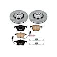 2008 Audi A4 - Front Brake Disc and Pad Kit, Natural Finish, Plain Surface, 5 Lugs, 319.9 mm, Ceramic, OE Replacement