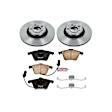 2008 Audi A6 Quattro - Front Brake Disc and Pad Kit, Plain Surface, 5 Lugs, 321 mm, Ceramic, 3.2L 6Cyl, OE Replacement