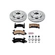 KOE3003 Brake Disc and Pad Kit, Natural Finish, Plain Surface, 5 Lugs, 267 mm, Ceramic, Z17 OE Replacement