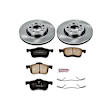 KOE3004 Front Brake Disc and Pad Kit, Natural Finish, Plain Surface, 5 Lugs, 285.7 mm, Ceramic, OE Replacement