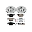 KOE3015 Front Brake Disc and Pad Kit, Natural Finish, Plain Surface, 5 Lugs, 348 mm, Ceramic, Z17 OE Replacement