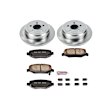KOE3046 Rear Brake Disc and Pad Kit, Natural Finish, Plain Surface, 5 Lugs, 316 mm, Ceramic, Z17 OE Replacement