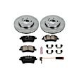 2005 Mercedes Benz C230 - Front Brake Disc and Pad Kit, Natural Finish, Plain Surface, 5 Lugs, 288 mm, Ceramic, without Sport Package, 1.8L 4Cyl, Z17 OE Replacement