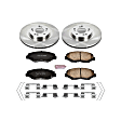KOE3055 Front Brake Disc and Pad Kit, Natural Finish, Plain Surface, 5 Lugs, 300 mm, Ceramic, OE Replacement